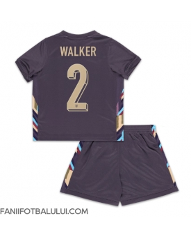 Anglia Kyle Walker #2 Echipament de Fotbal Replică European 2024 Copii Deplasare (+ Șorturi)